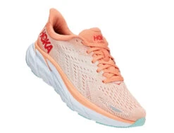 HOKA Women's Clifton 8 - Cantaloupe/Silver Peony (1119394-CSPY) -Sports Cheap Shop 1119394 CSPY 1