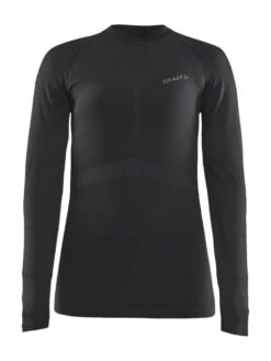 Craft Women's Active Intensity Crewneck Baselayer - Black/Asphalt (1907937-999995) -Sports Cheap Shop 1907937 999995 Active Intensity CN LS F Preview