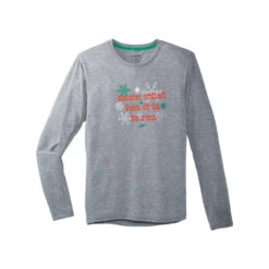 Brooks Men's Run Merry Distance Longsleeve - Heather Ash/Run Merry (211404047) 11 Brooks Men's Run Merry Distance Longsleeve - Heather Ash/Run Merry (211404047) -Sports Cheap Shop 211404 047 LF Run Merry Distance Graphic LS