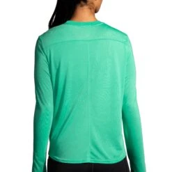 Brooks Women's Run Merry Distance Long Sleeve - Green/Run Merry (221563377) -Sports Cheap Shop 221563 377 MB Run Merry Distance Graphic LS