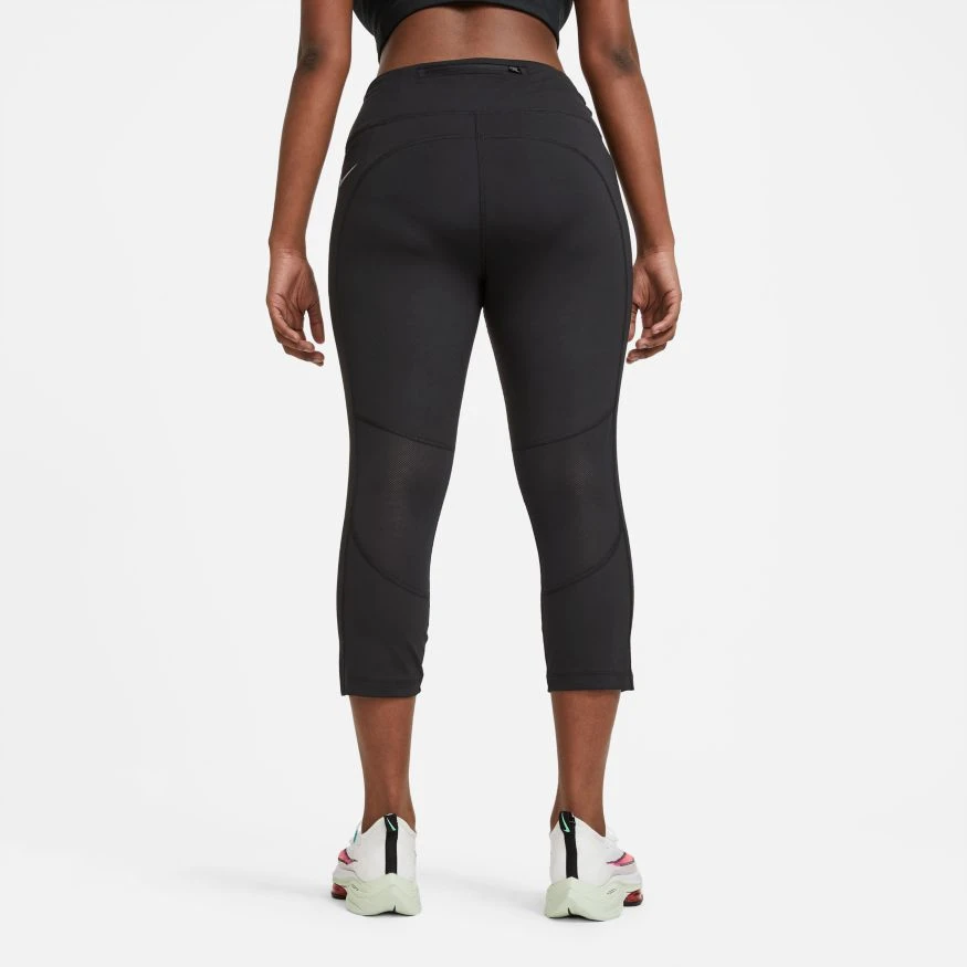 Nike Women's Mid-Rise Fast Crop Running Leggings - Black (CZ9238-010) 4 Nike Women's Mid-Rise Fast Crop Running Leggings - Black (CZ9238-010) - Image 2