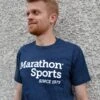 Marathon Sports Men's Logo Tee - Navy/White (M LOGO TEE 1) -Sports Cheap Shop MS tee mens front 2