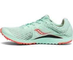Saucony Women's Kilkenny XC 8 Spike - Mint/ViZi Coral (S19068-1) -Sports Cheap Shop S19068 1 2