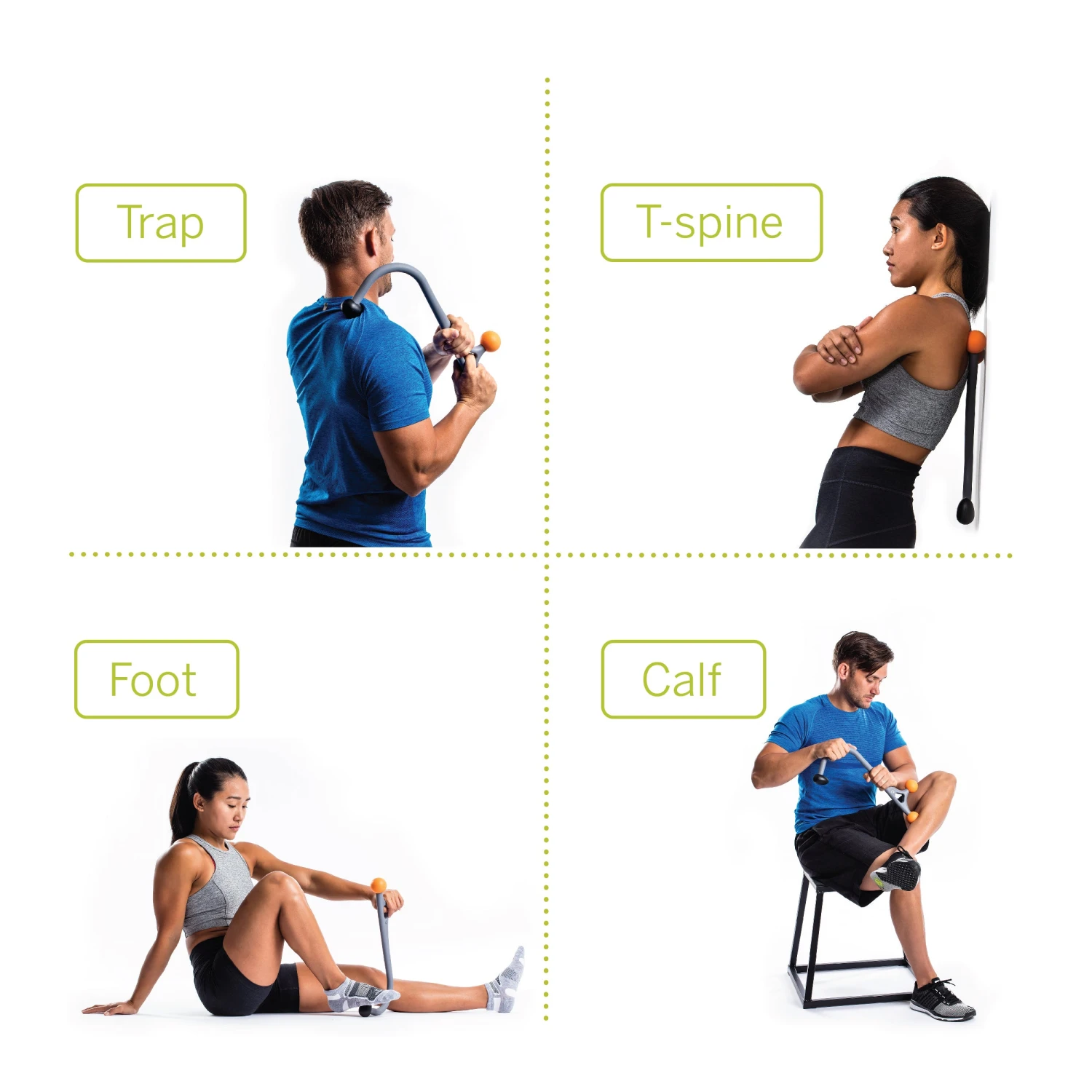 TriggerPoint AcuCurve Cane - Grey/Orange (04429) 6 TriggerPoint AcuCurve Cane - Grey/Orange (04429) - Image 4