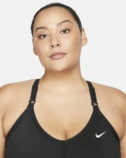 Nike Women's Dri-Fit Indy Sports Bra Plus Size -Sports Cheap Shop dri fit indy womens light support padded v neck sports bra plus size V9ZPw1 2