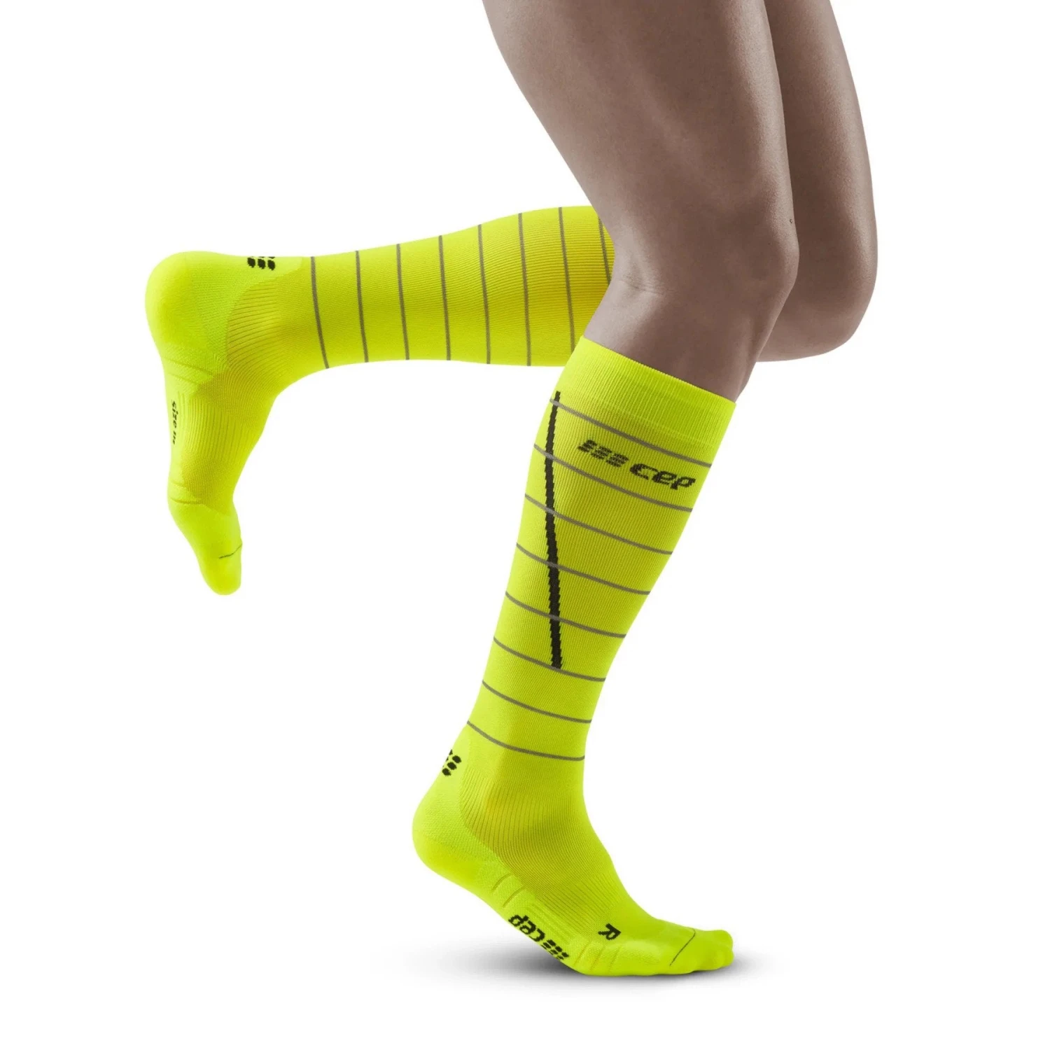CEP Men's Reflective Tall Socks - Neon Yellow (WP50FZ) 3 CEP Men's Reflective Tall Socks - Neon Yellow (WP50FZ)