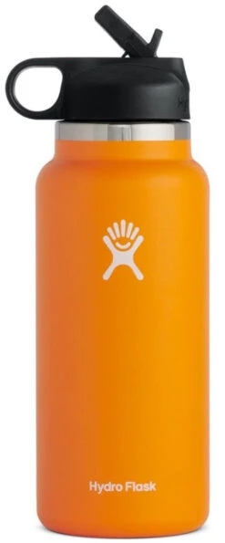 Hydro Flask 32oz Wide Mouth W/ Straw Lid Bottles (W32BSW) -Sports Cheap Shop w32bsw clementine